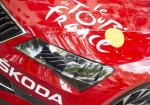 Skoda Superb Red Car in Tour de France 2015 года